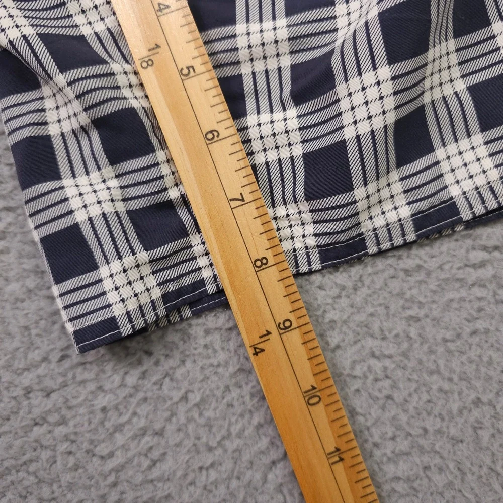 Patagonia Minimalist Wavefarer Board Shorts Men 36 Blue Plaid Swim Trunks Beach